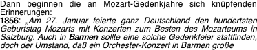 Dann beginnen die an Mozart-Gedenkjahre